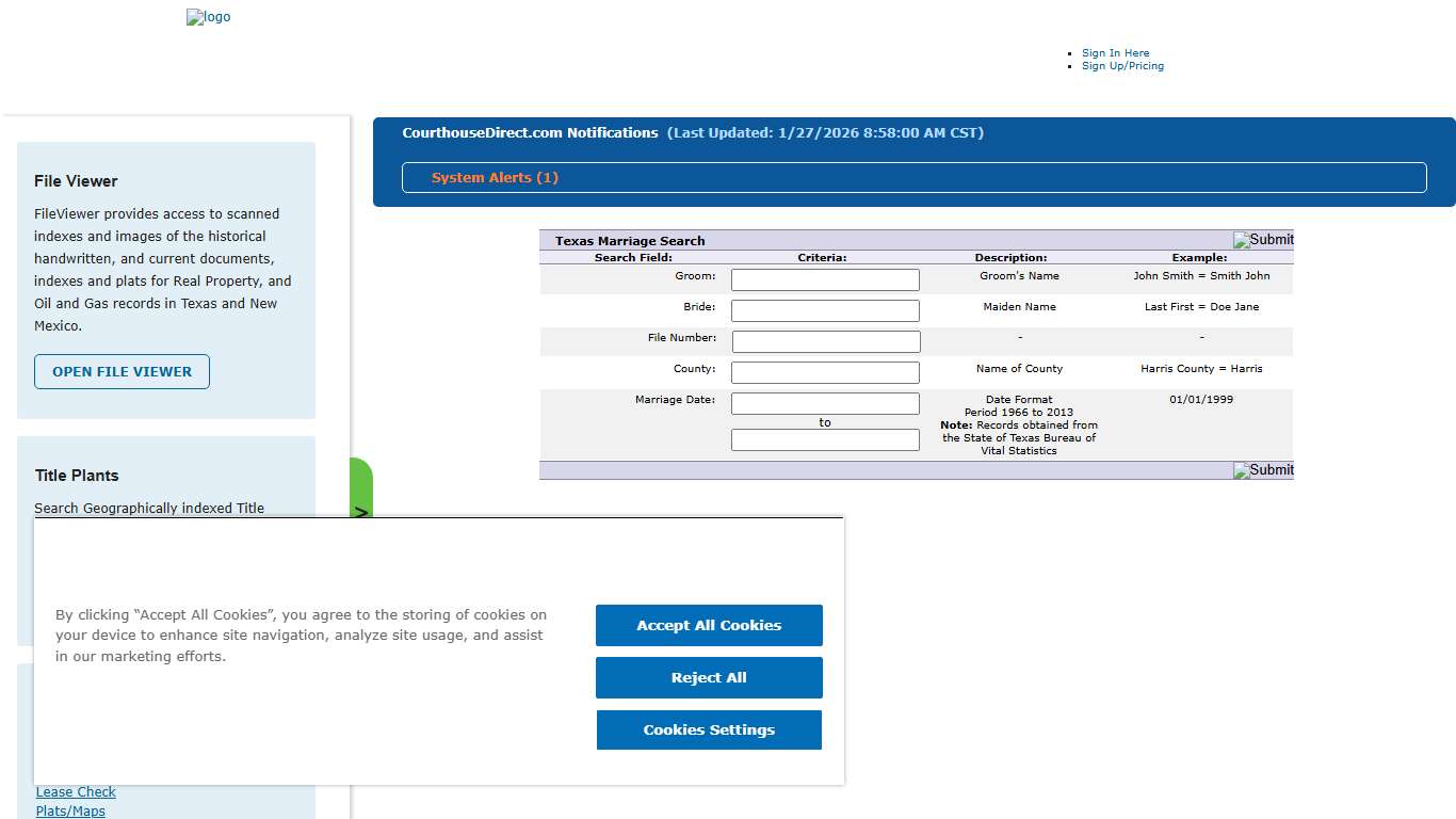 Texas Marriage Records Search County Records for Marriage License Documents CourthouseDirect.com